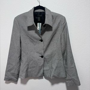 The Limited Houndstooth Two Button Black and White Blazer Size Medium